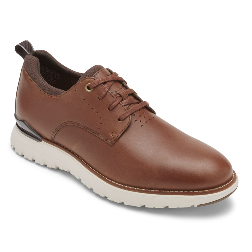 ロック ポート ビジネス シューズ メンズ ブラウン - Total Motion Sport Plain Toe - DZL571964